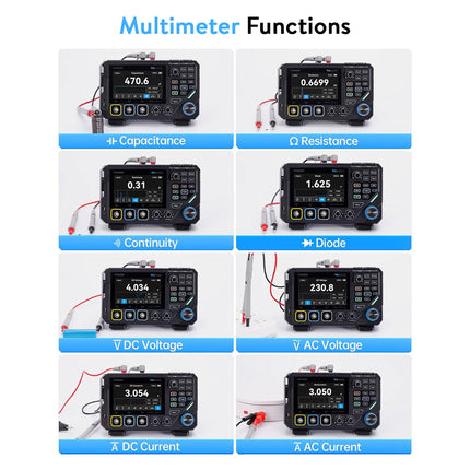 FNIRSI 2D15P (3-in-1) 2-ch Oscilloscope (100 MHz) + Multimeter + Signal Generator (Functions)