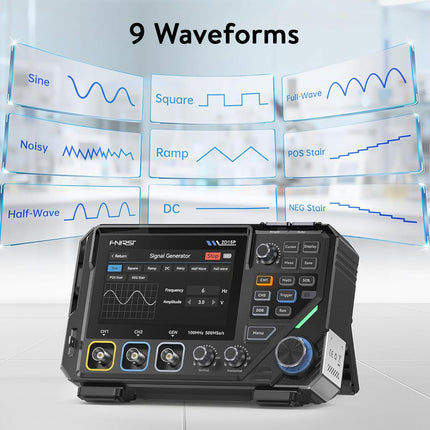 FNIRSI 2D15P (3-in-1) 2-ch Oscilloscope (100 MHz) + Multimeter + Signal Generator (Waveforms)
