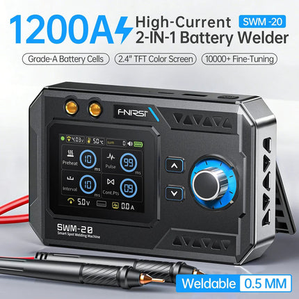 FNIRSI SWM-20 Dual-Pulse Spot Welder (Features)