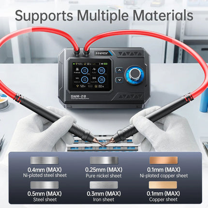 FNIRSI SWM-20 Dual-Pulse Spot Welder (Materials)