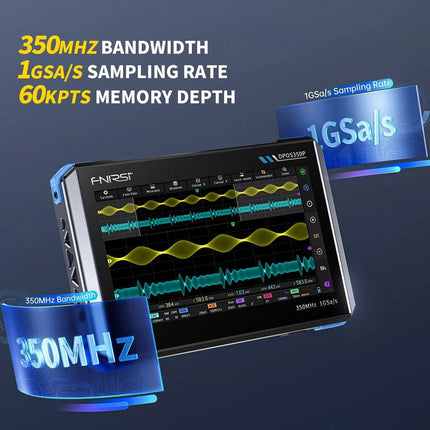 FNIRSI DPOS350P (4 - in - 1) 2 - ch Tablet Oscilloscope (350 MHz) + Signal Generator + Frequency Response Analyzer + Spectrum Analyzer - Elektor