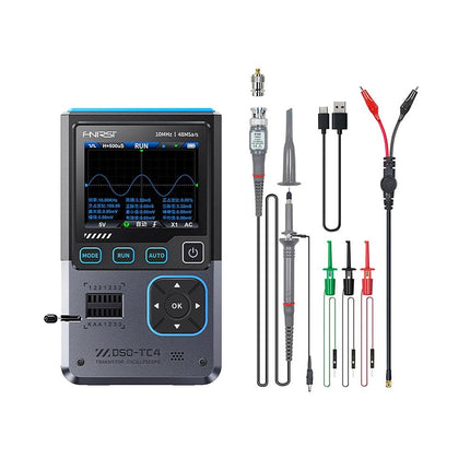 FNIRSI DSO - TC4 (3 - in - 1) Oscilloscope (10 MHz) + Transistor Tester + Signal Generator - Elektor