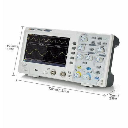 OWON SDS1102 2-ch Oscilloscope (100 MHz) - Dimensions