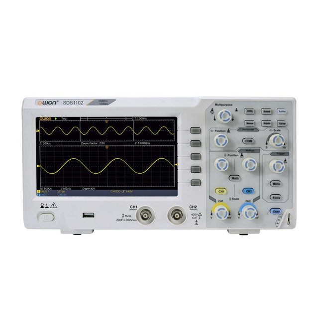 OWON SDS1102 2-ch Oscilloscope (100 MHz)